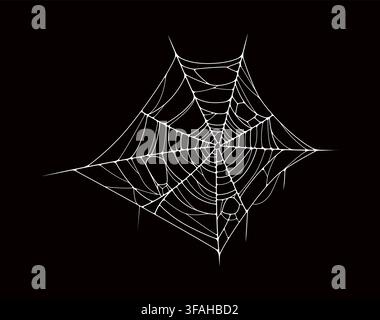 Halloween cobweb, spider web corner and texture Stock Vector