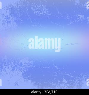 High-quality vector square backdrop featuring a colorful mesh gradient from a light cyan center to deep blue and purple edges with a heavy distressed Stock Vector