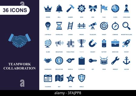 Professional business icon collection. Stock Vector