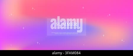 UV gradient background. Defocused vibrant pink blue soft flecks texture. Vector backdrop Stock Vector