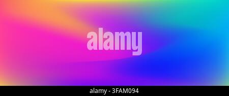 UV gradient background. Neon flare and underwater effect. Pink purple leak and red overlay. Vector illustration Stock Vector