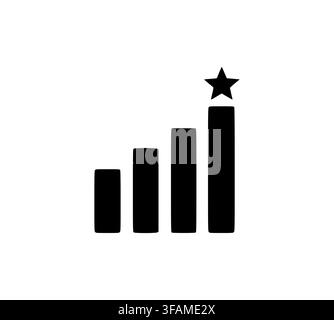 Top Performance Rating Chart Vector Icon Representing Star Achievement Stock Vector