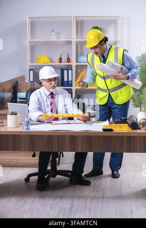The two architects working on the project Stock Photo