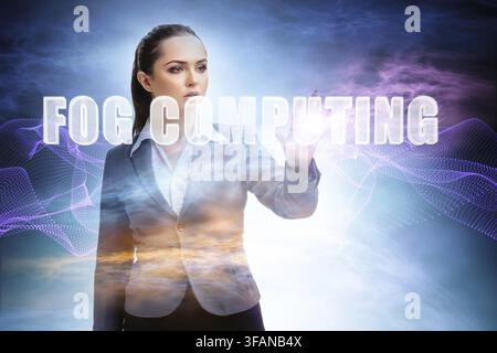 The concept of cloud edge and fog computing Stock Photo