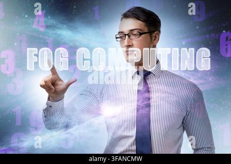 The concept of cloud edge and fog computing Stock Photo