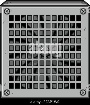 Computer power supply unit cooling fan Stock Vector