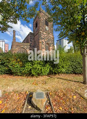 St Mary the Virgin Parish Church in Eccles with a memorial associated with Diana, Princess of Wales, Salford, Greater Manchester. Stock Photo