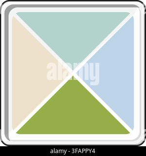 Portion control plate concept for healthy eating Stock Vector