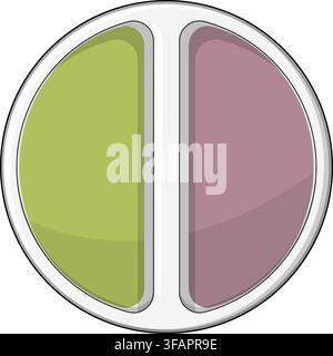 Divided plate for healthy eating and portion control Stock Vector