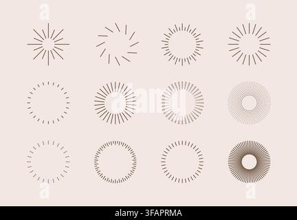 Modern clock icon with circular dial and geometric lines. Abstract gauge design featuring spiral pattern, perfect for logos, timers, and minimalist Stock Vector