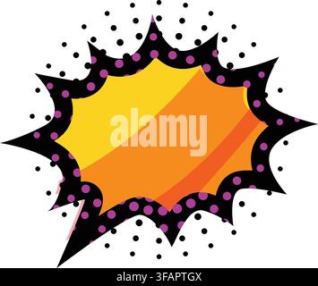 Pop art comic speech bubble element explosion Stock Vector