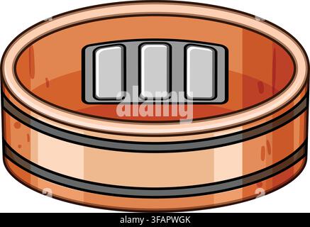 Smart ring charging dock with full battery level Stock Vector