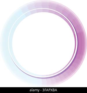 Abstract circle developing soft gradient color transition Stock Vector