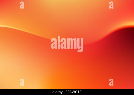 Warm Autumn Gradient Vector Background. Abstract seasonal fall smooth contemporary backdrop. Subtle wavy blurred gradient mesh background for poster Stock Vector