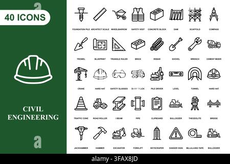 Engineering Tools Icon Set Representing Various Industry Sectors on ...