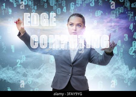 The concept of cloud edge and fog computing Stock Photo