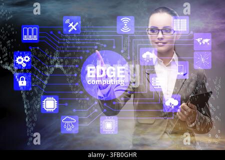 The fog and edge cloud computing concept Stock Photo