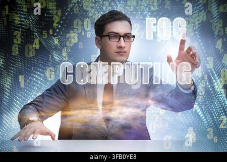 The concept of cloud edge and fog computing Stock Photo