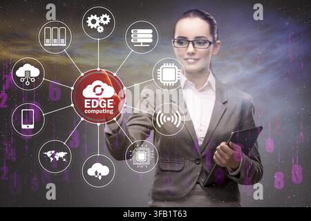 The fog and edge cloud computing concept Stock Photo