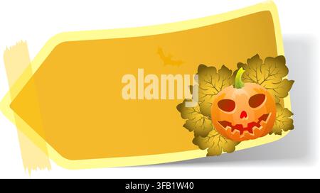 Halloween sticker with Jack O'Lantern, element for design, eps10 vector illustration Stock Vector