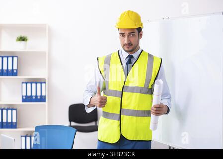 Young architect in presentation concept Stock Photo