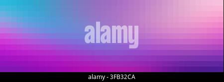 Abstract mosaic background showing pixels transforming from blue to purple and pink Stock Photo
