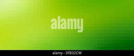 Green pixelated abstract background showing a smooth gradient from light to dark Stock Photo