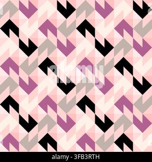 Bright bold vibrant abstract geometric quilt seamless vector pattern, color block technology, geometric colorful patchwork background. Stock Vector