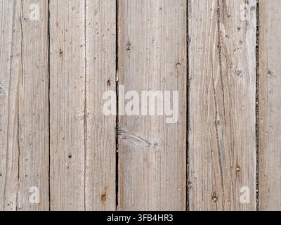 top view of old wooden planks close-up on pier flooring Stock Photo