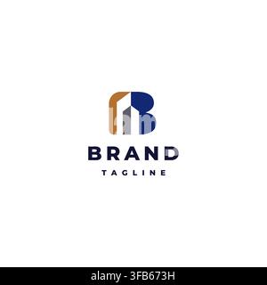 Skyscraper Geometric Silhouette Inside B Letter logo. Initial Letter B With Buildings Icon Logo Design. Stock Vector