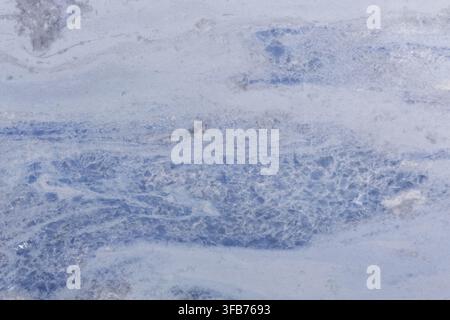 Unusual marble texture in light blue colour. Stock Photo