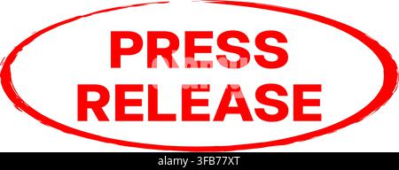 Press Release Grunge Stamp Editable Vector for PR Media Marketing and Business Communication Stock Vector