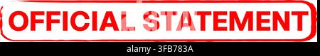 Official Statement Grunge Stamp Editable Vector for Business PR Marketing and Announcements Stock Vector