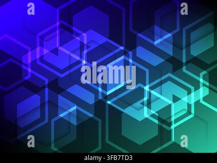 Abstract background with colorful hexagon shape, stock vector Stock Vector