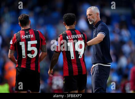 Intonation Example Picture Bournemouth manager Marco Rose (centre right) celebrates after the UEFA ...