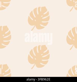 Bold tropical pattern with large monstera leaves. Perfect for textile and packaging. Stock Vector