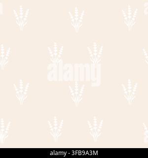 Elegant and minimal floral pattern with light tones and clean composition. Stock Vector