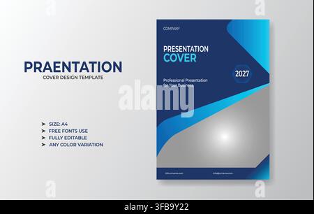 Corporate Presentation Cover Design Template Stock Vector