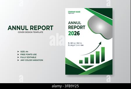 Annual Report Cover Template Stock Vector