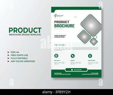 Product Brochure Design Template Stock Vector