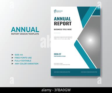 Annual Report Cover Template Stock Vector