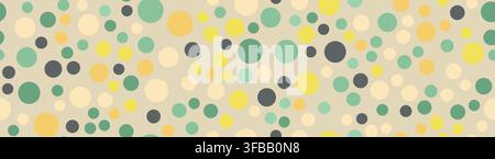 Polka dot seamless pattern in pastel colors for wallpaper, textile, wrapping paper and festive packaging. Vector illustration texture abstract Stock Vector
