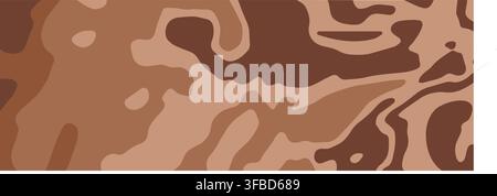Fluid coffee texture with transparent drips and flowing movements. Brown seamless pattern with liquid effects. Stock vector illustration in abstract s Stock Vector