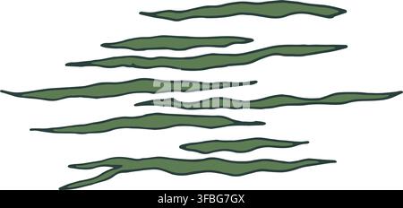 Horizontal Abstract Organic Wavy Lines Stock Vector