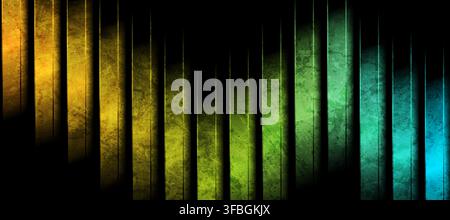Colorful glossy concrete stripes abstract grunge retro geometric background. Vector textural wall design Stock Vector