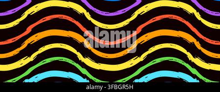 Abstract brush arch seamless pattern, great for a web banner. Stock Vector