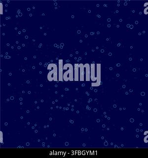 A molecular contour map displays a network of connected lines and dots on a blue background. Stock Vector