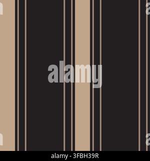 Vertical Brown Striped seamless pattern design for fashion and home textiles, graphics and backgrounds Stock Vector