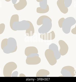 Cream Abstract Leopard seamless pattern design for fashion and home textiles, graphics and backgrounds Stock Vector