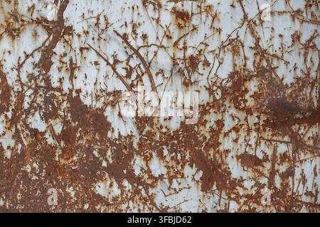 old weathered metal surface grunge background with rust and scratch texture Stock Photo